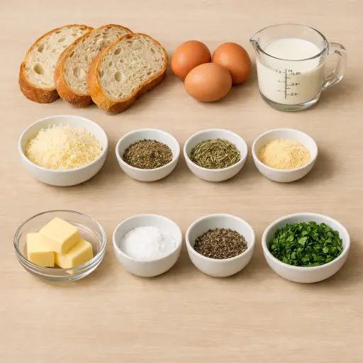 Ingredients for Savory Herb French Toast