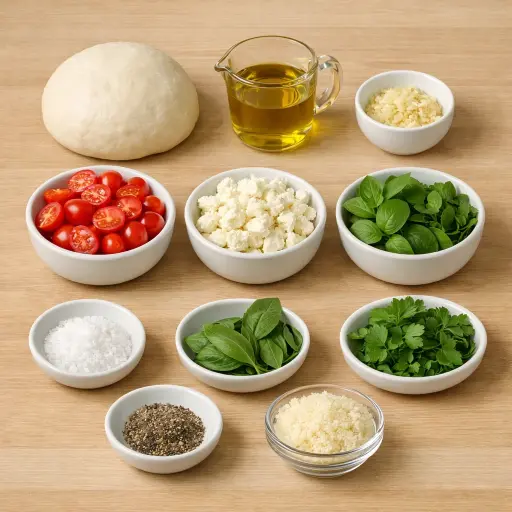 Ingredients for Savory Herb Garden Pizza