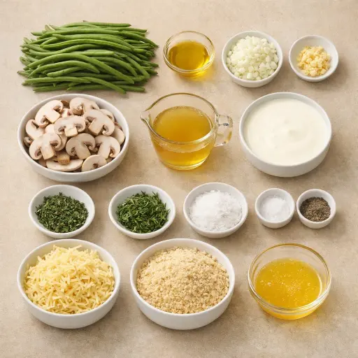 Ingredients for Savory Herb Green Bean Casserole