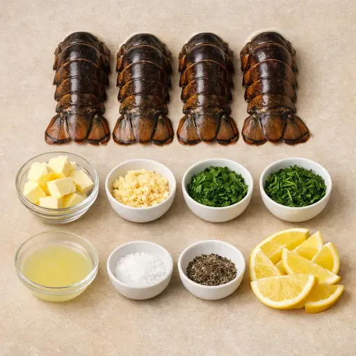 Ingredients for Savory Herb-Grilled Lobster Tails
