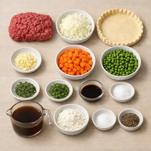 Ingredients for Savory Herb Hamburger Pie