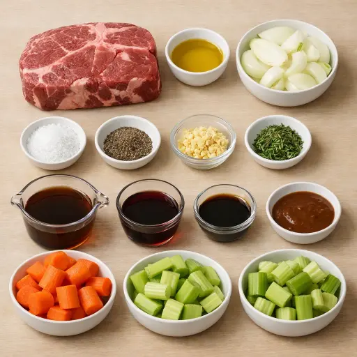 Ingredients for Savory Herb-Infused Chuck Roast