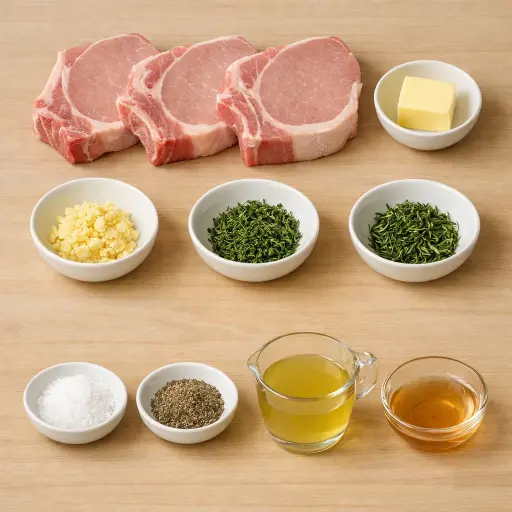 Ingredients for Savory Herb-Infused Juicy Pork Chops