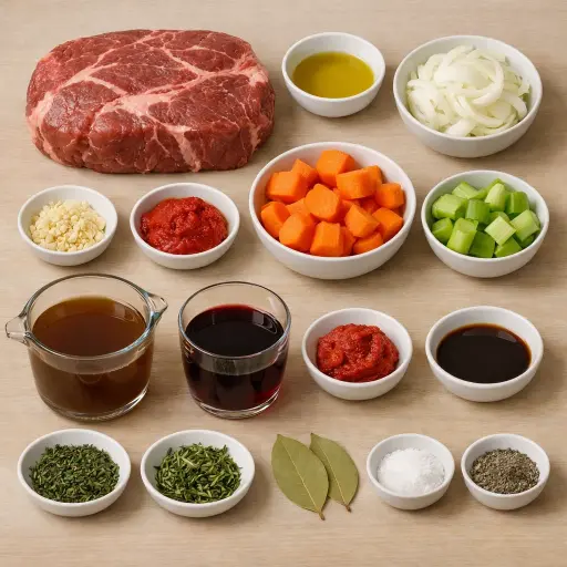 Ingredients for Savory Herb-Infused Pot Roast