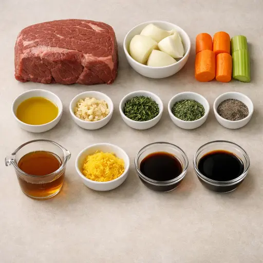 Ingredients for Savory Herb-Infused Rump Roast