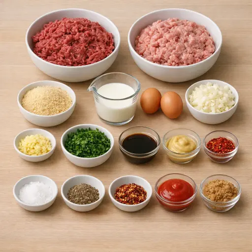 Ingredients for Savory Herb Meatloaf Supreme