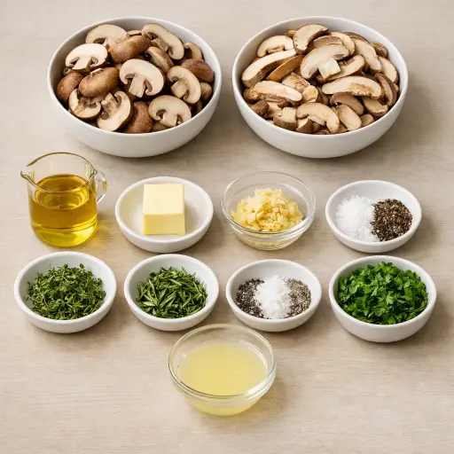 Ingredients for Savory Herb Mushroom Medley
