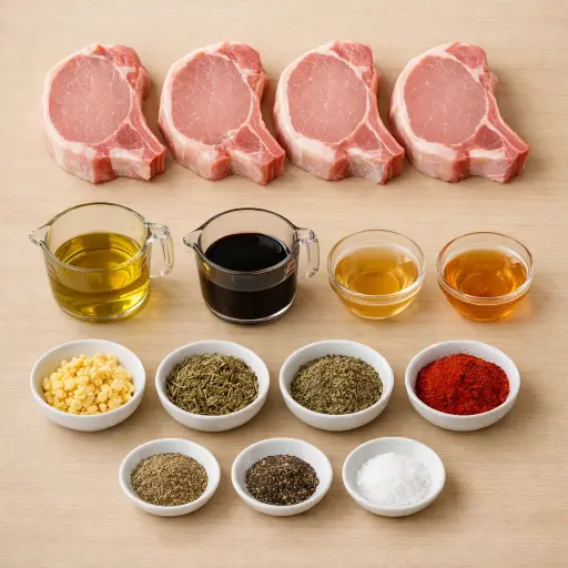 Ingredients for Savory Herb Pork Chop Delight
