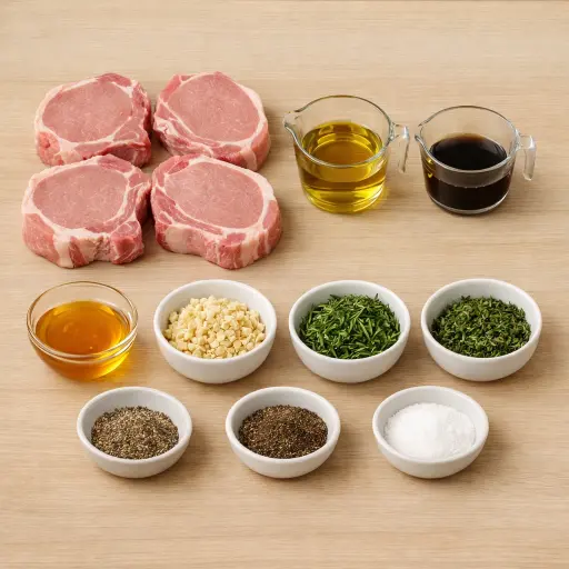 Ingredients for Savory Herb Pork Chop Marinade