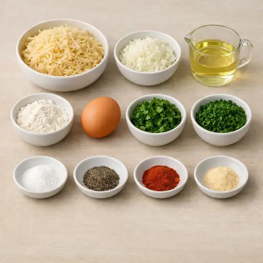 Ingredients for Savory Herb Potato Pancakes