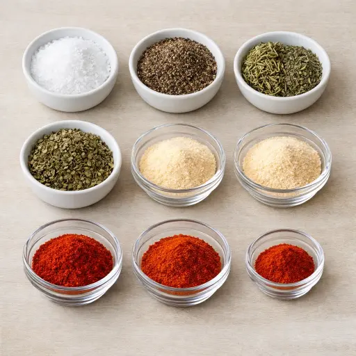 Ingredients for Savory Herb Prime Rib Rub