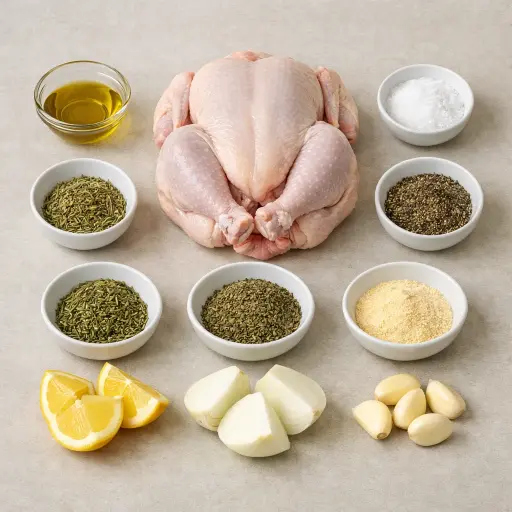 Ingredients for Savory Herb Roast Chicken