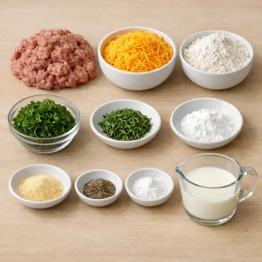 Ingredients for Savory Herb Sausage Cheese Bites