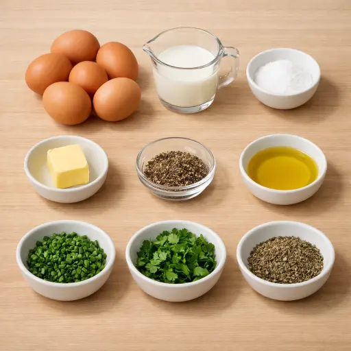 Ingredients for Savory Herb Scrambled Eggs