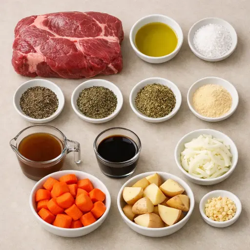 Ingredients for Savory Herb Slow Cooker Roast Beef