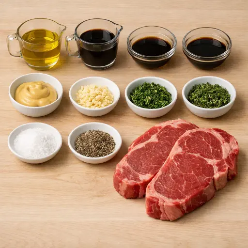 Ingredients for Savory Herb Steak Marinade