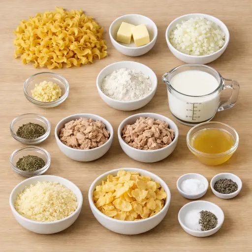 Ingredients for Savory Herb Tuna Casserole