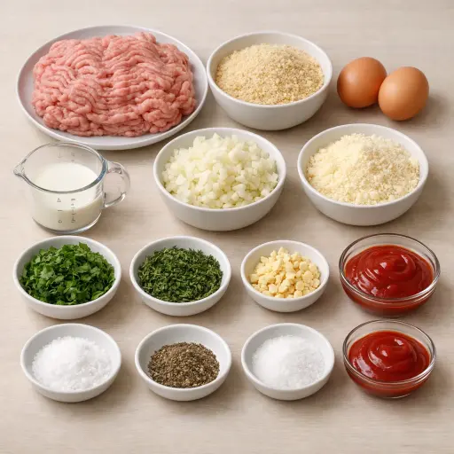 Ingredients for Savory Herb Turkey Meatloaf