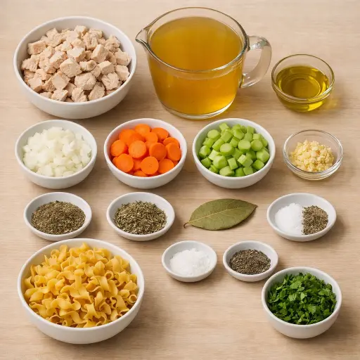 Ingredients for Savory Herb Turkey Soup