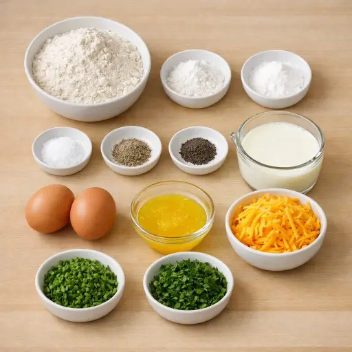 Ingredients for Savory Herb Waffles