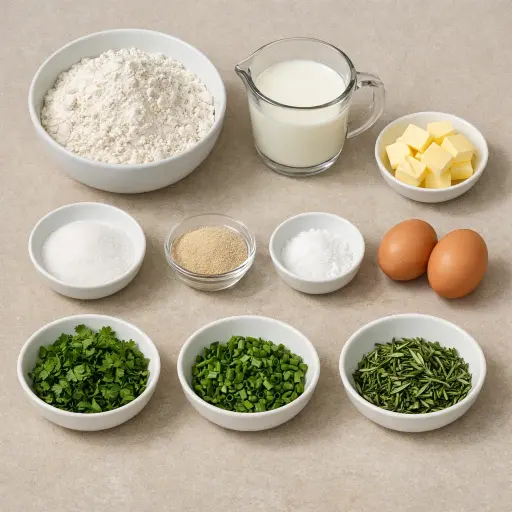 Ingredients for Savory Herb Yeast Rolls