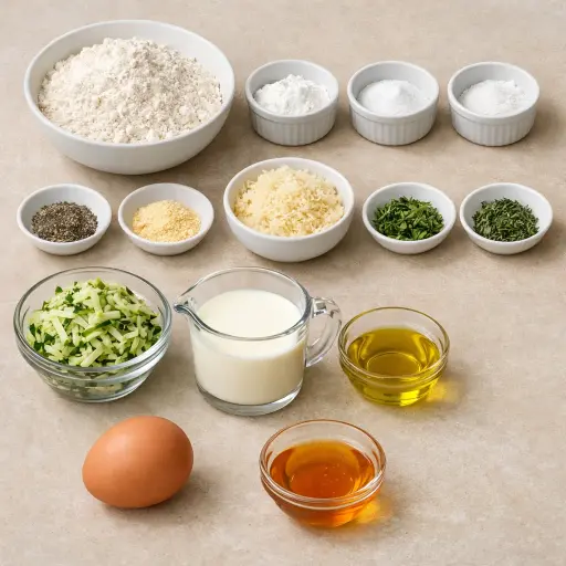 Ingredients for Savory Herb Zucchini Bread