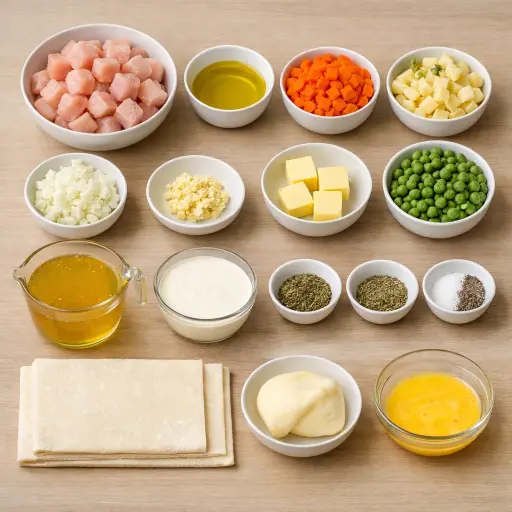 Ingredients for Savory Herbed Chicken Pot Pie