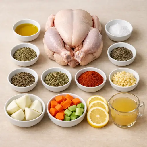 Ingredients for Savory Herbed Slow Cooker Chicken