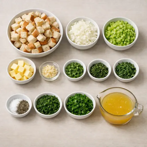 Ingredients for Savory Herbed Stuffing Balls