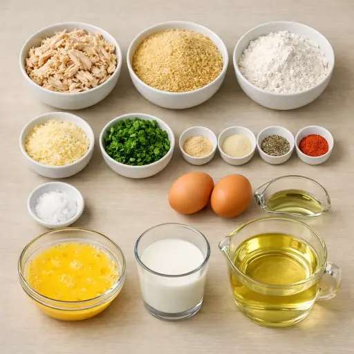 Ingredients for Savory Leftover Chicken Croquettes