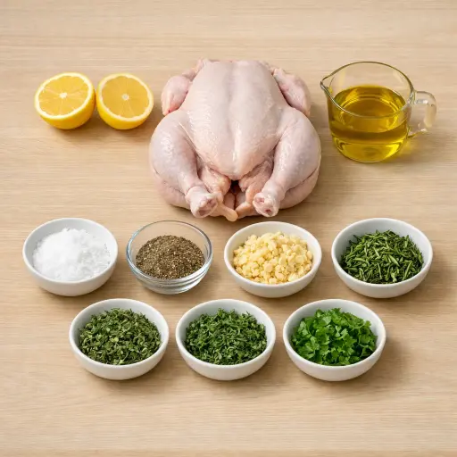 Ingredients for Savory Lemon Herb Chicken Delight