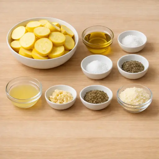 Ingredients for Savory Lemon Herb Yellow Squash