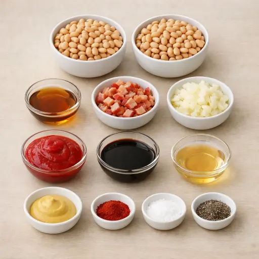 Ingredients for Savory Maple Baked Beans