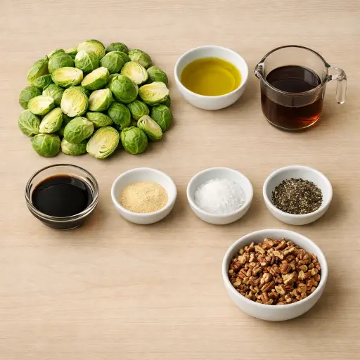 Ingredients for Savory Maple-Glazed Brussels Sprouts