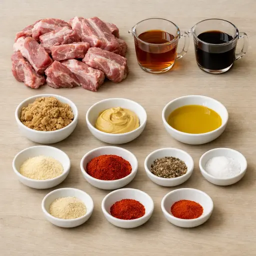 Ingredients for Savory Maple-Glazed Country Ribs