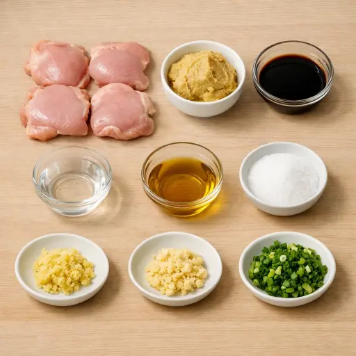 Ingredients for Savory Miso-Glazed Chicken