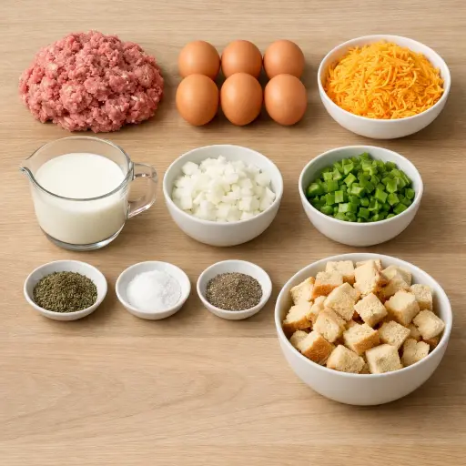 Ingredients for Savory Morning Delight Casserole