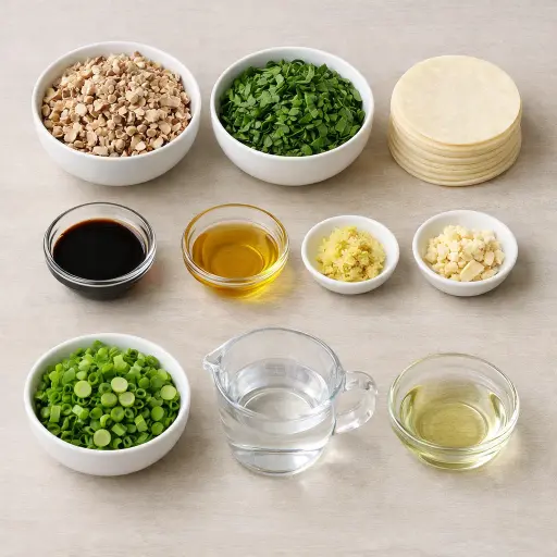 Ingredients for Savory Mushroom & Spinach Dumplings