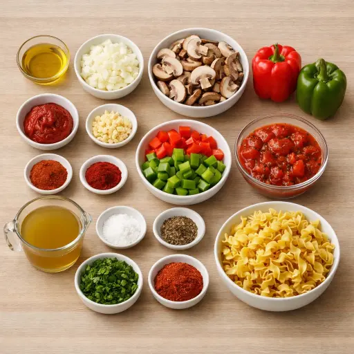 Ingredients for Savory Mushroom Goulash