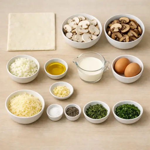 Ingredients for Savory Mushroom Tart