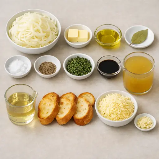 Ingredients for Savory Onion & Thyme Soup