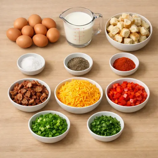 Ingredients for Savory Overnight Breakfast Delight