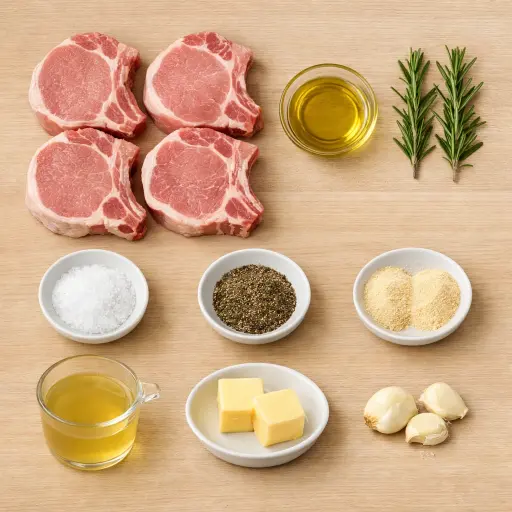 Ingredients for Savory Pan-Seared Pork Chops