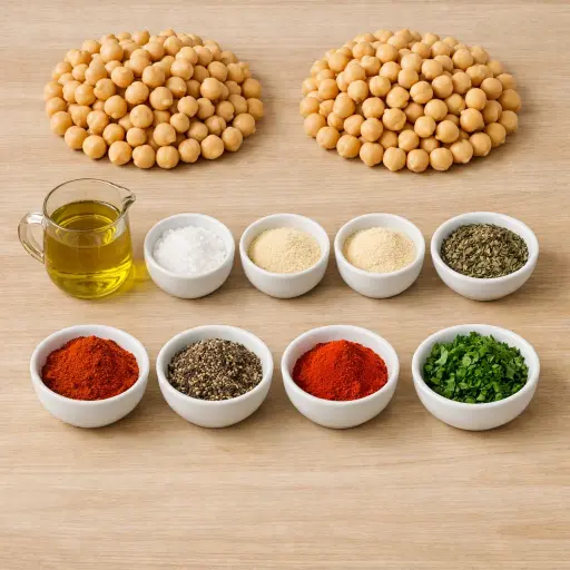 Ingredients for Savory Roasted Herb Chickpeas