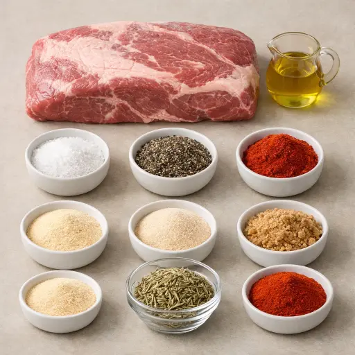 Ingredients for Savory Rosemary Garlic Dry Rub Brisket