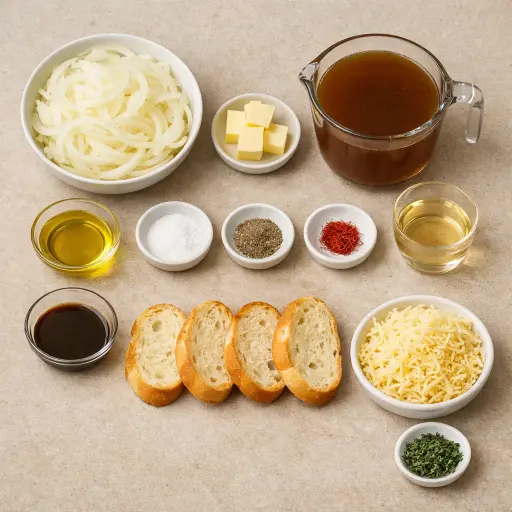 Ingredients for Savory Saffron & Onion Soup