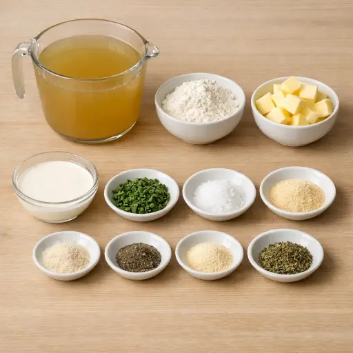 Ingredients for Savory Sage Turkey Gravy