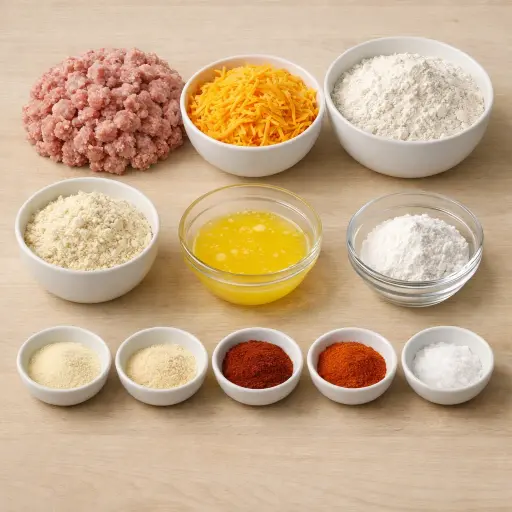 Ingredients for Savory Sausage Cheese Puffs