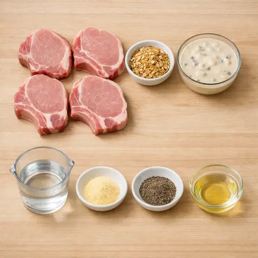 Ingredients for Savory Slow Cooked Pork Chops