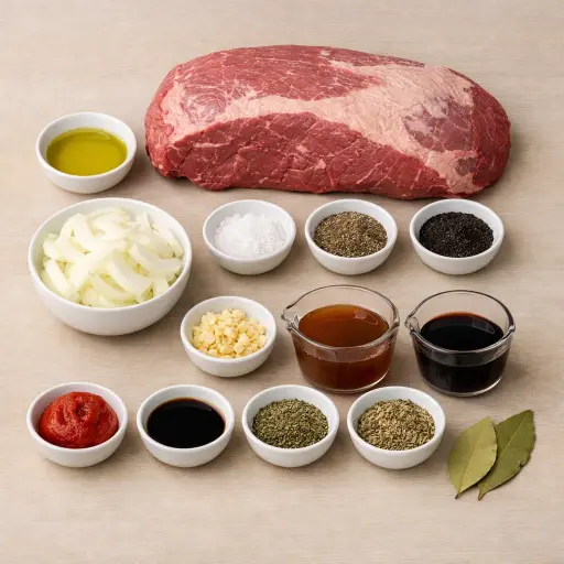 Ingredients for Savory Slow Cooker Brisket with Herb Infusion